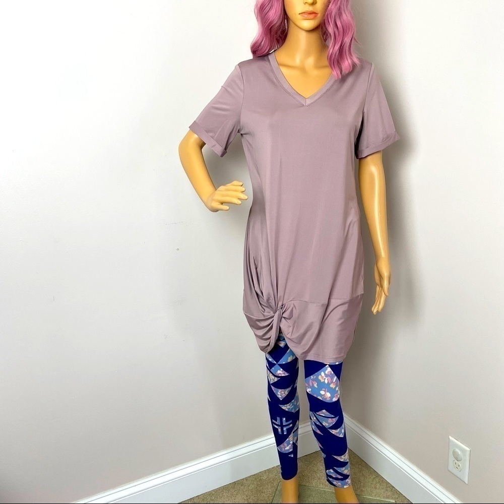 SHEIN Mauve V-Neck Tunic Top  Size: Small